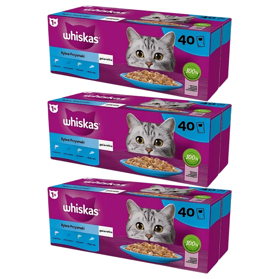 Whiskas Cat Food Fish Delicacies in Jelly 85 g x 120 Pieces