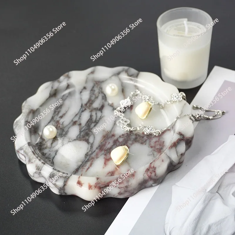 for  natural marble luxury stone card purple tray bathroom washstand storage tray aromatherapy jewelry ornament storage tray