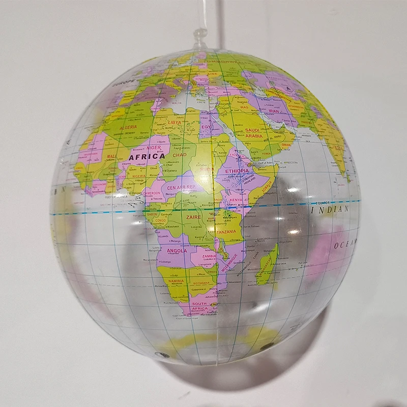 Ballon de plage gonflable en PVC, 30cm, version anglaise, motif terre, été, jouet d'extérieur, cadeau