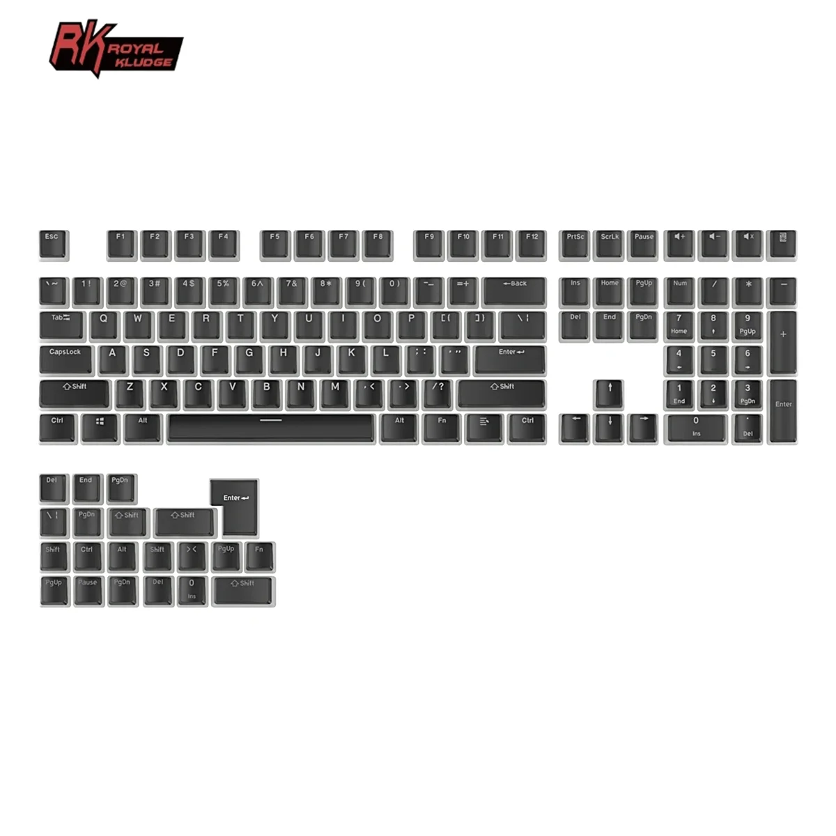 129 teclas geral pudim pbt keycaps injeção de duas cores oem translúcido keycap para 61/62/68/84/87/104/108/980k teclado mecânico