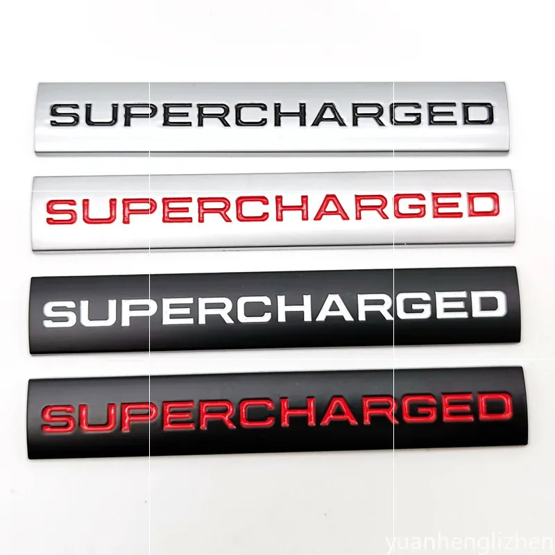 1pcs 3D Metal Supercharged Engine Autobiography Fender Hood Trunk sticker Emblems Badge For LR RR L322 VogueSE Car-styling refit