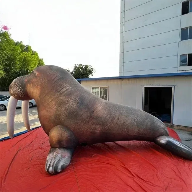 Vivid Customized Inflatable Seal Balloon,simulation Sea Lion Walrus Model For Ocean Themed Party