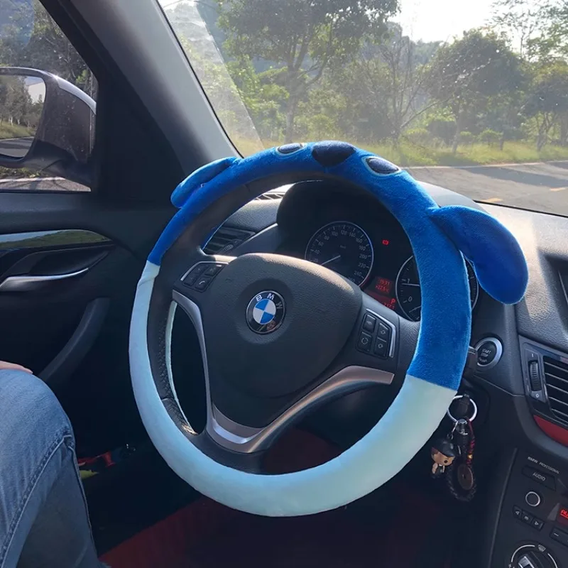 

Kawaii Anime Disney Stitch Car Seat Belt Cover Universal Auto Headrest Shoulder Pad Steering Wheel Cover Car Hook Car Stickers