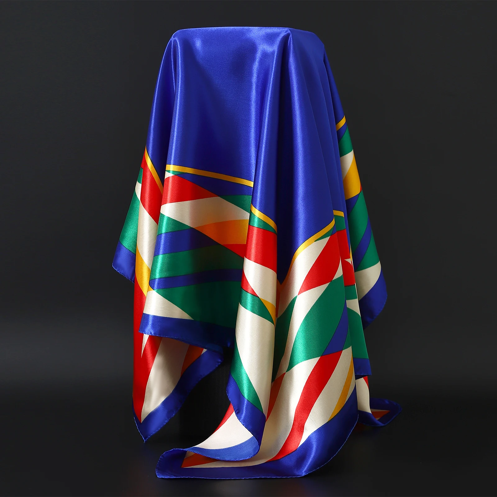 

90cm Silk Satin Hijab Square Scarf Women Luxury Print Elegant Hair Hand Bag Foulard Shawl Wraps Neck Tie Headkerchief Bandana