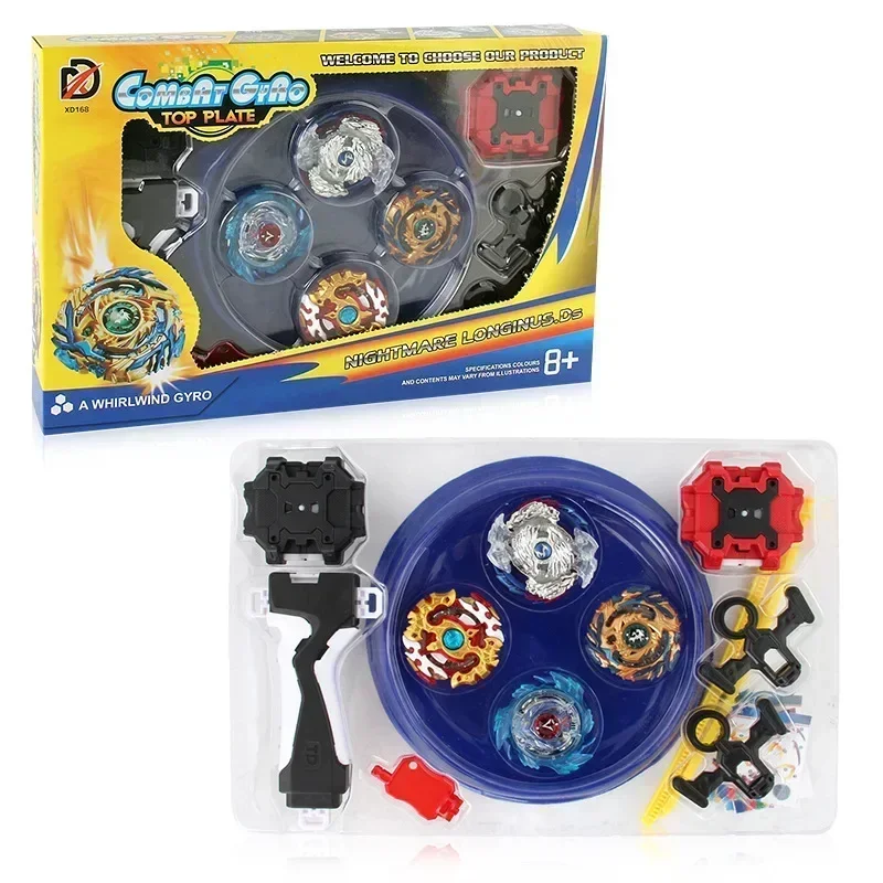 Brand new bursting top toy god series set 4-in-1 two-way launcher handle battle disk competition