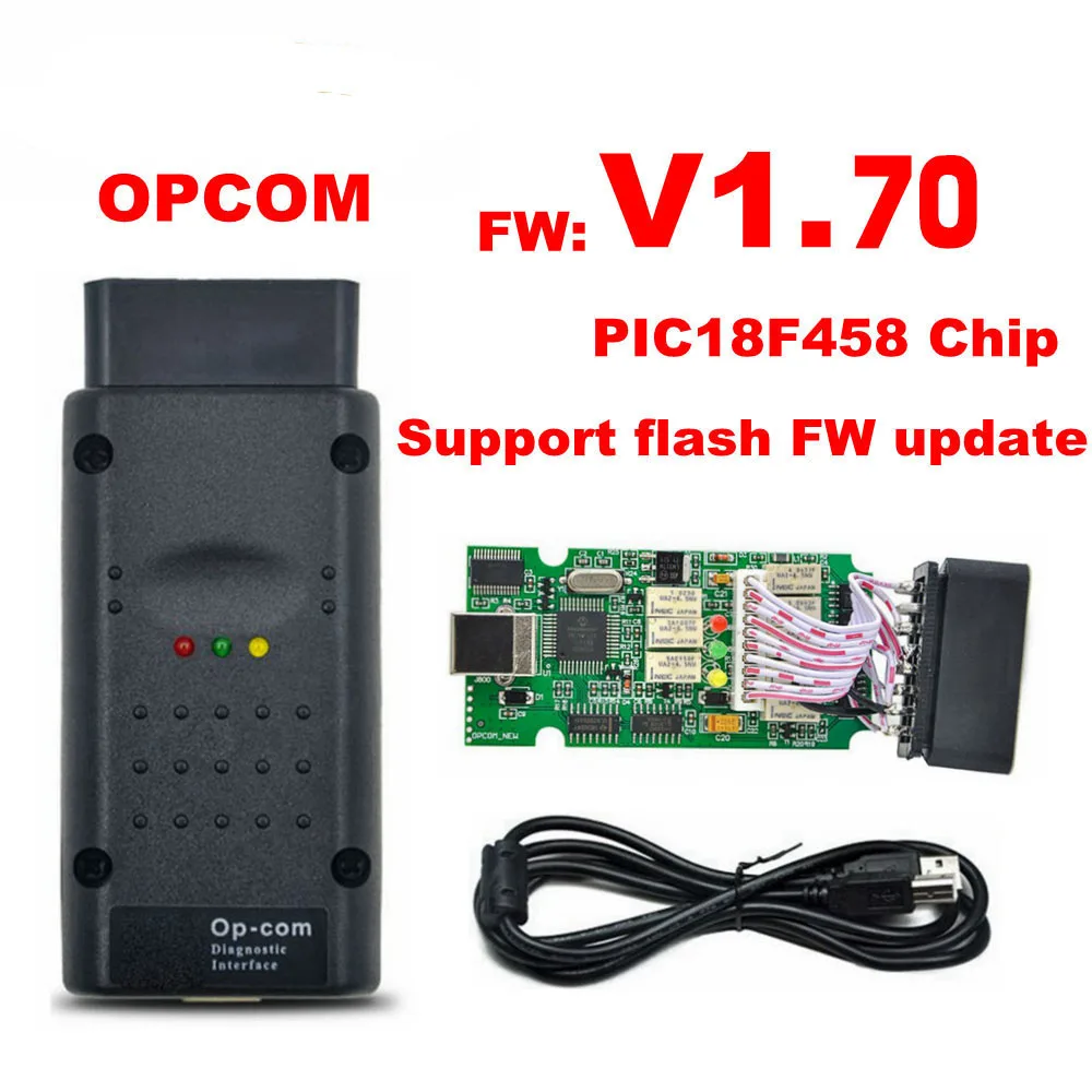 Op com Opcom V5 Professional for Opel Car Diagnostic Tool V1.7 V1.95 Flash Update Pic18F458 FT232RL Obd2 Scaner 2023 full