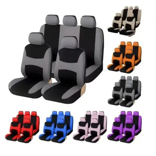 Universal 7 Colors Car New 5 Seats Cover Auto Car Seat Covers Ployester Cushion Full Set Front Rear For Sedans Seat Covers AT MT