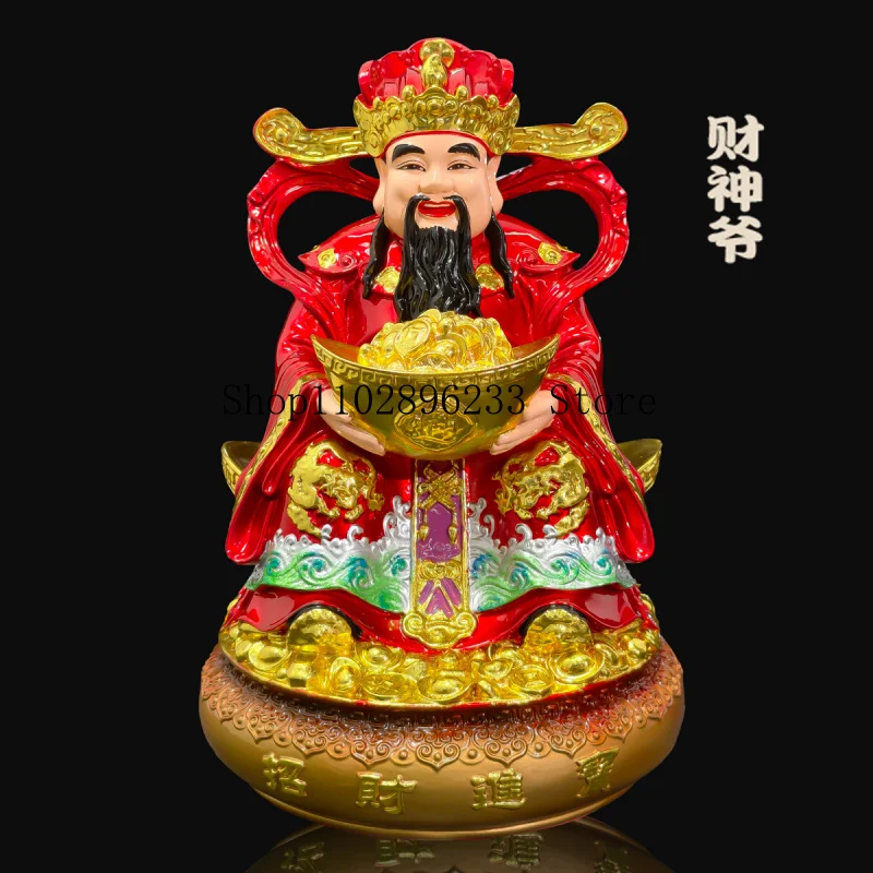 Treasure Bowl, Wealth God, Wealth-attracting Home Worship Ornament, Company, Store, Office Opening Gift, Wealth God Buddha Statu