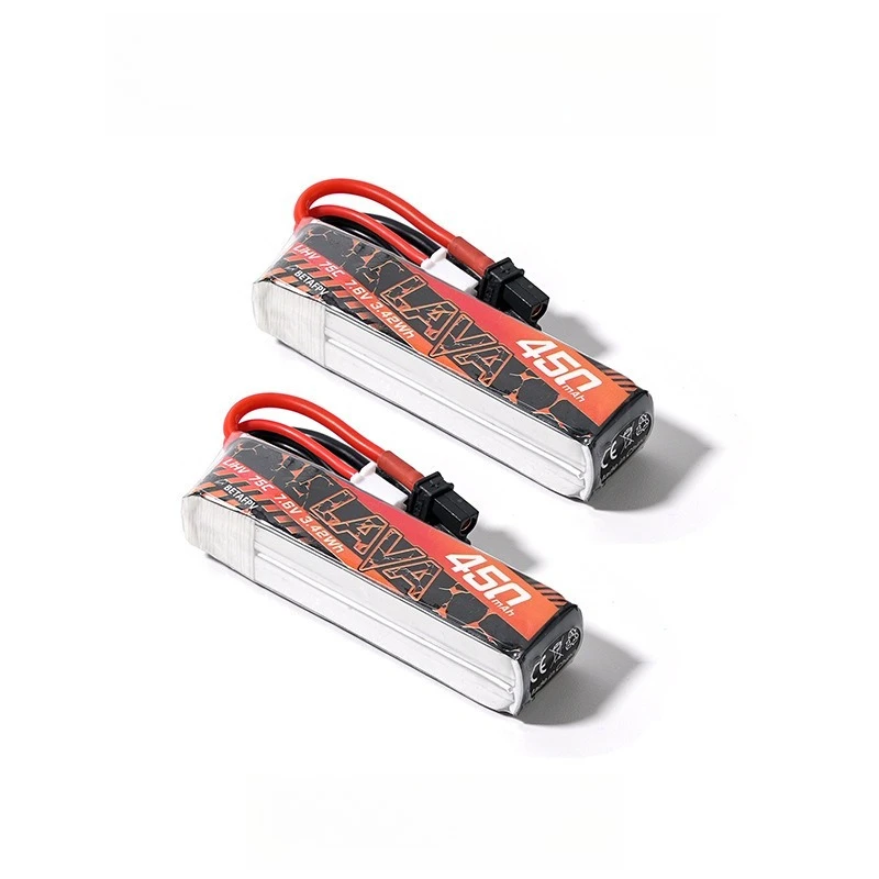 2 Pcs 7.6V-15.2V 2S-4S 450mAh 75C LiPo Battery for FPV Drone Aeromodelling Beta FPV Pavo20 Pro Pavo Pico Replace Batteries