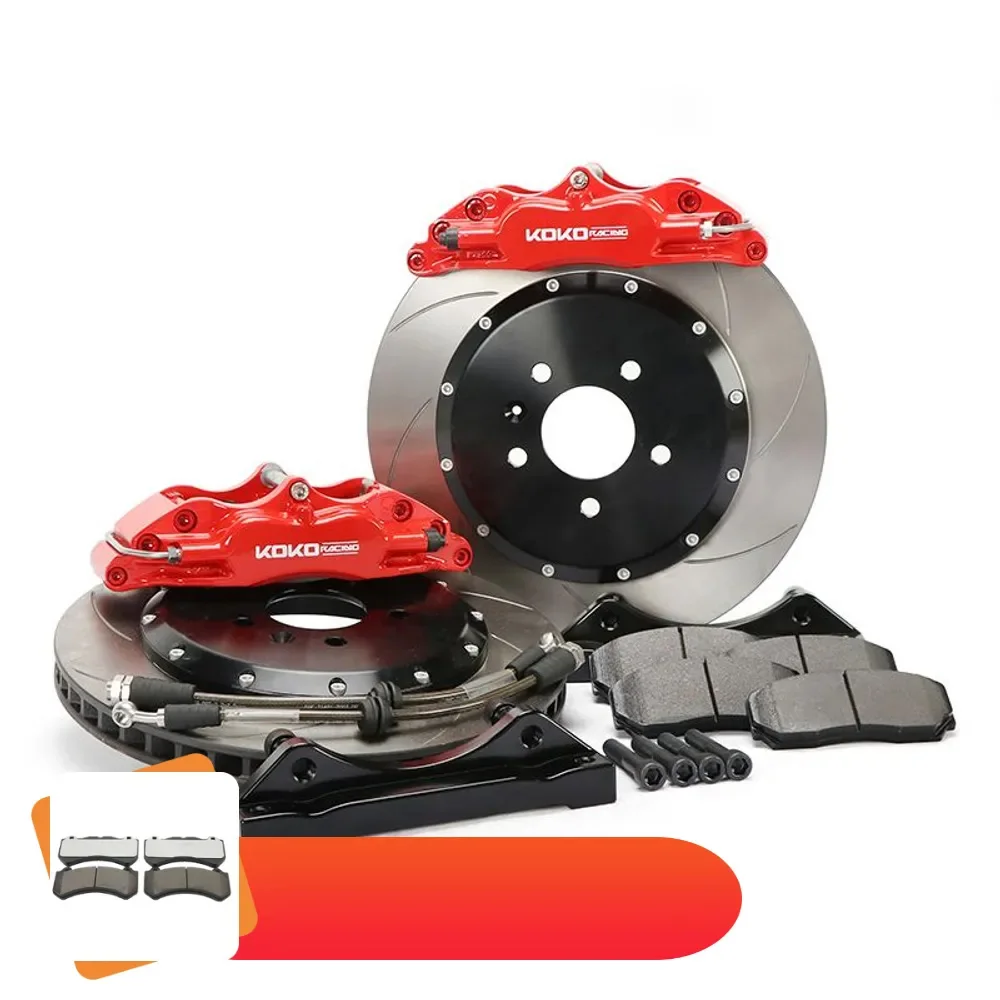 

KOKO Racing Upgrade Auto 4 Pot Brake System Caliper Kit with 330mm Brake Disc Rotor for Audi rs6 a4 b6