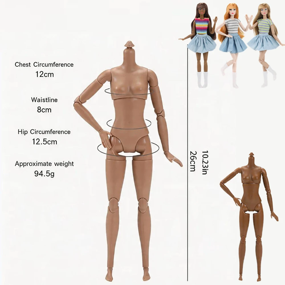 Fashion 1/6 Scale Super Flexible Female Figure 22 Multi-jointed Supermodel Movable Nude Body BJD Doll Display Model Parts