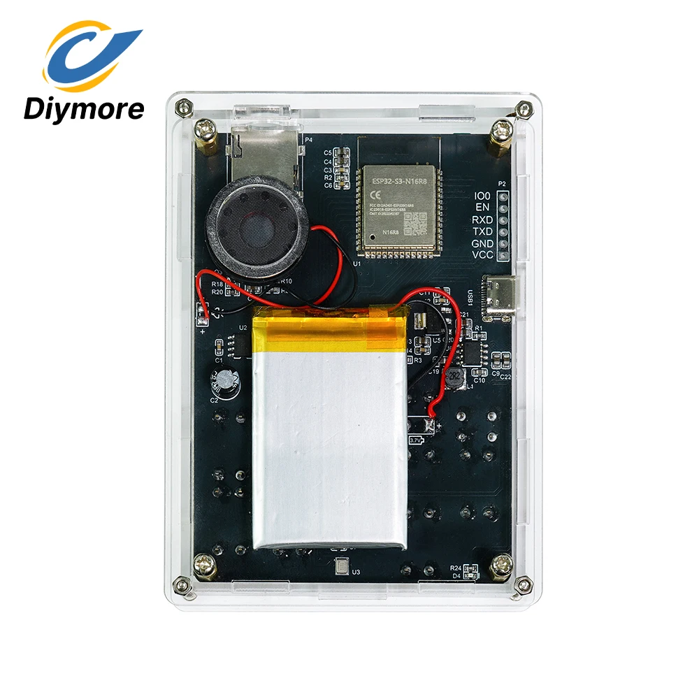 Handheld DIY Kit Game Console with Xiaozhi AI Voice Dialogue Built in 25 Classic Games Weather Clock Music Spectrum Electronic image 2