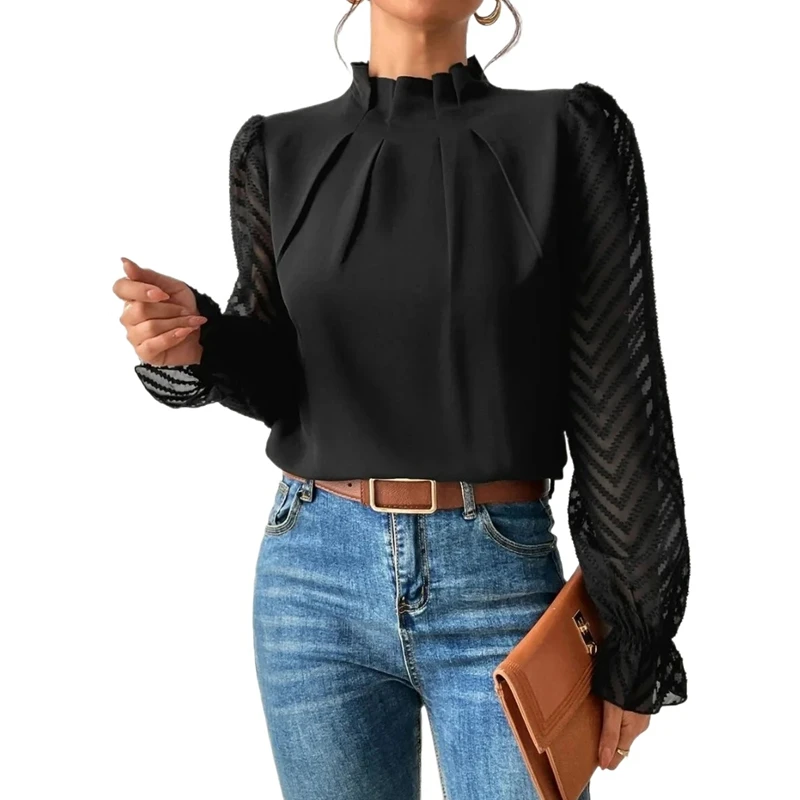 Elegant Blouses Shirts for Women Temperament Blusas Camisas Roupa Mujer Chiffon Blouse Shirt Womens Tops Streetwear Y2K Clothing