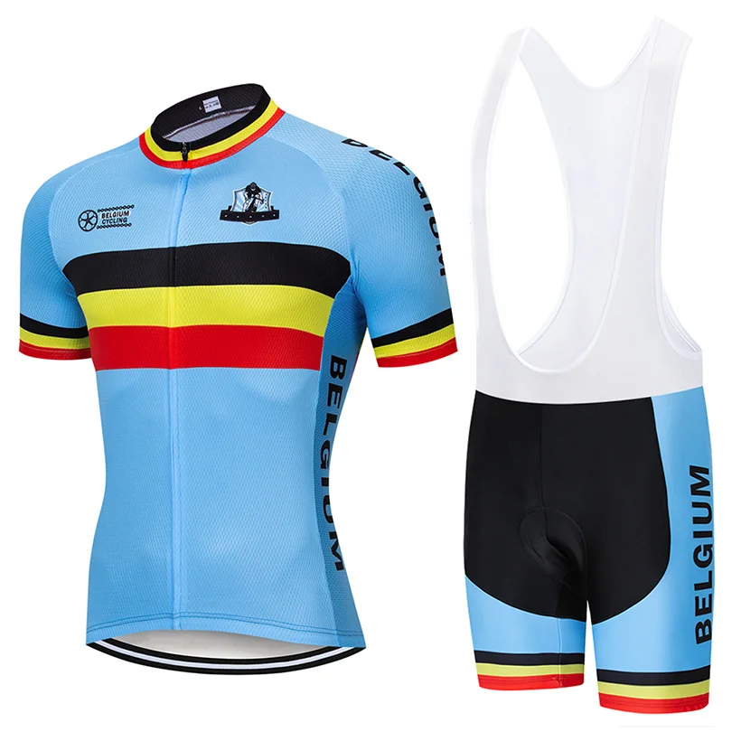 Pro Team Belgium Cycling 20D Bib Set MTB Jersey Bicycle Clothing Ropa Ciclismo Bike Clothes 2023 Mens Short Maillot Culotte Suit