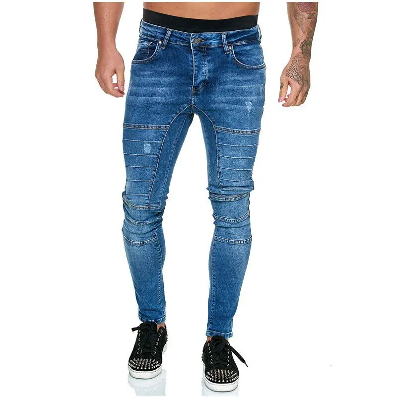 Plus Size S-3XL Men Jeans Spring Summer Autumn Classic Fashion Casual Slim Fit Skinny Long Denim Biker Motorcycle Pant