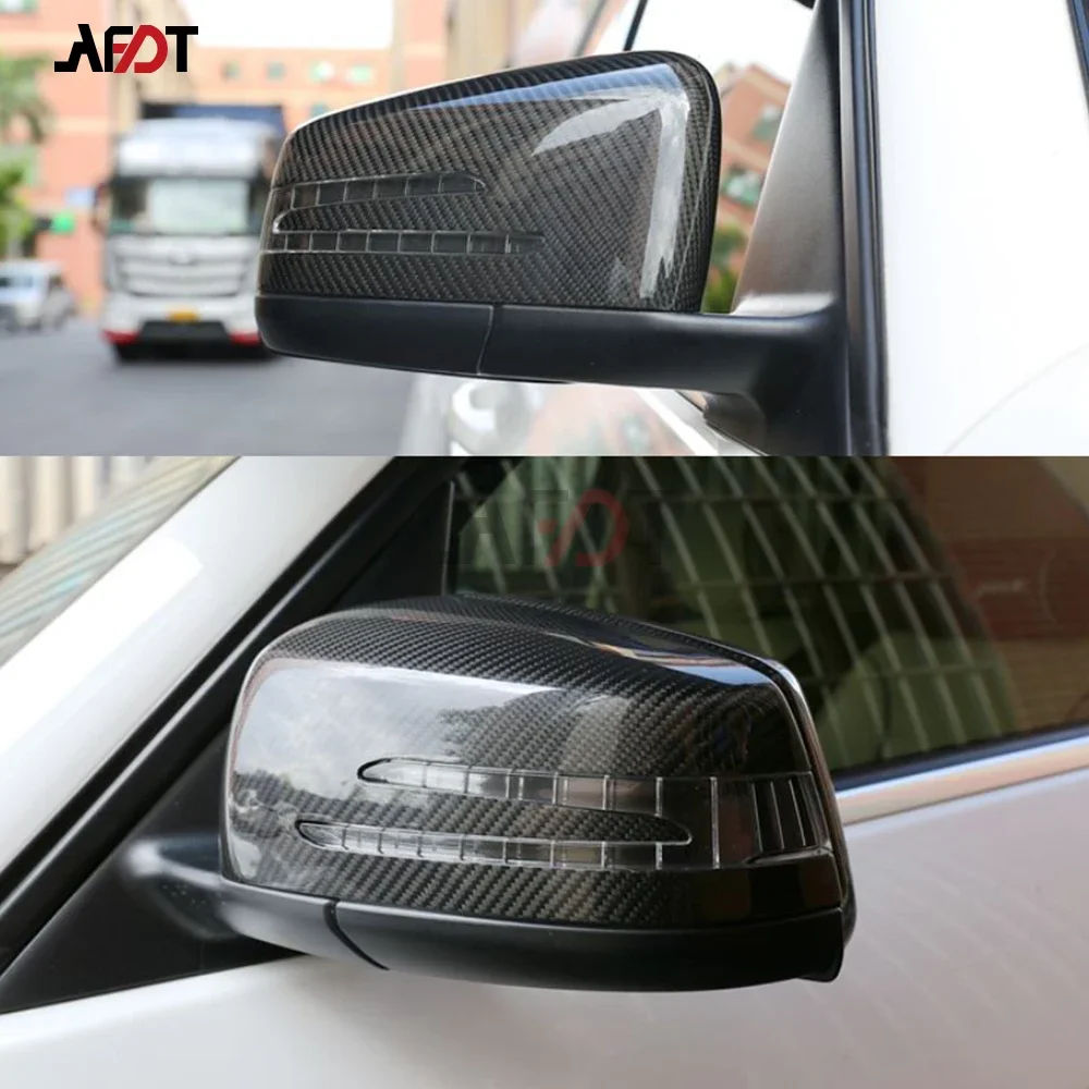 Real Carbon Fiber Car Rear View Mirror Cover Caps Exterior Accessories for Benz CLA CLS GLK GLA GLE Class W204 W212 X166 W463