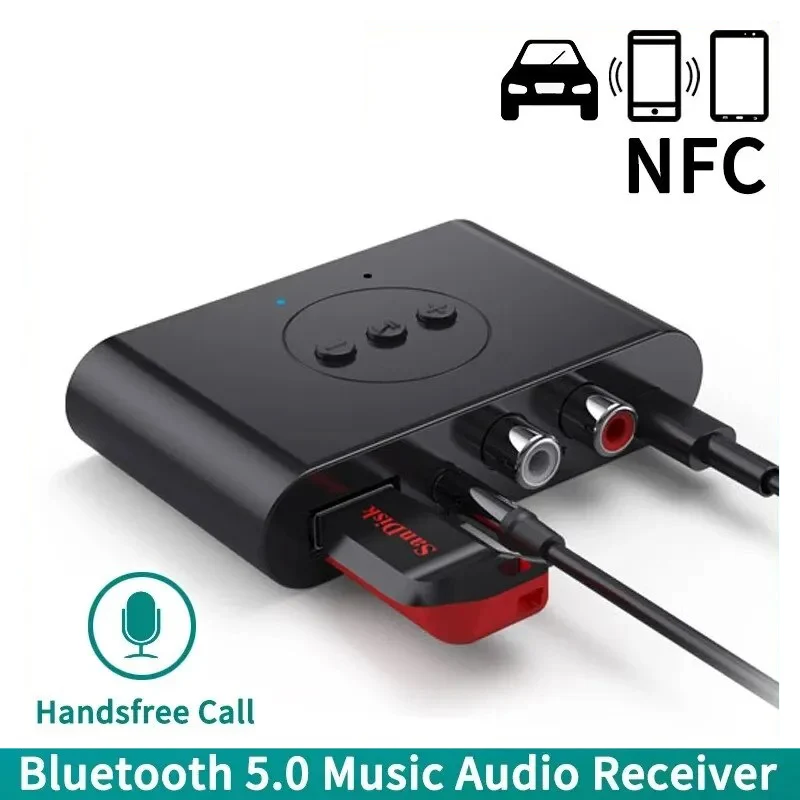 Bluetooth 5.3 Audio Receiver 3.5mm AUX RCA USB U-Disk Stereo Music Wireless Audio Adapter For PC TV Car Kit Speaker Amplifier