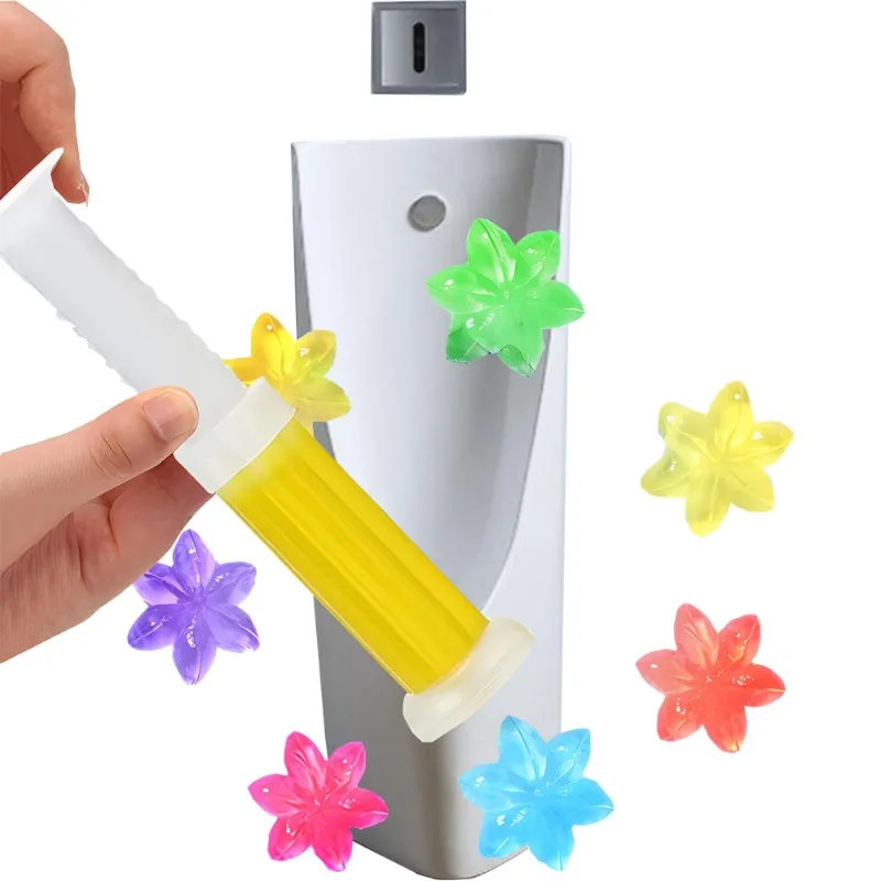 Toilet Gel 1Pc Count Toilet Bowl Gel Stamp 7 Kinds Of Scent Toilet Cleaner Gel Stamp Kit Air Freshener Flower Fragrance