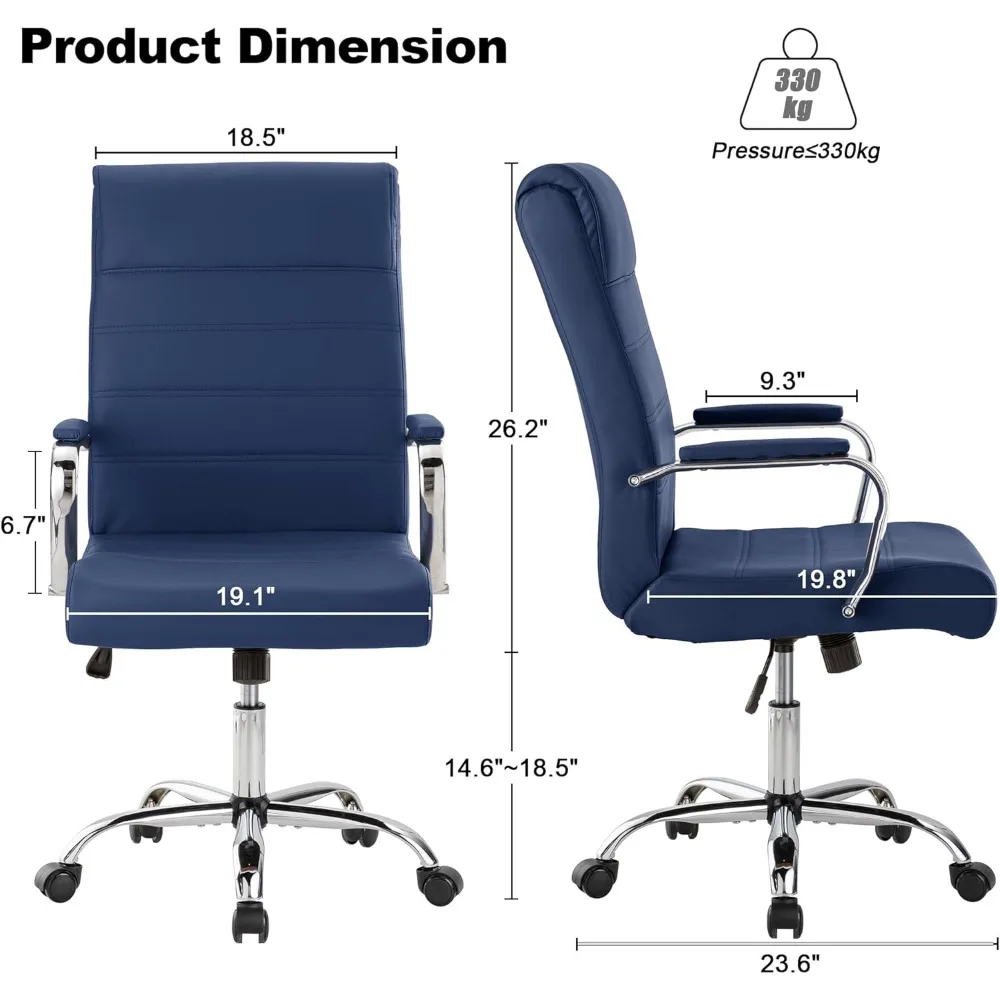 Office Desk Chair, Conference Room Chairs, High Back Ergonomic Home Office Chair, Adjustable Height Swivel Executive Comp