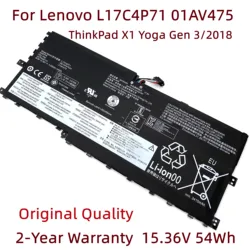 New L17C4P71 01AV475 Laptop Battery For Lenovo ThinkPad X1 Yoga Gen 3/2018 20LE 20LD 20LG SB10K97623 SB10K97624 L17M4P71 02DL003
