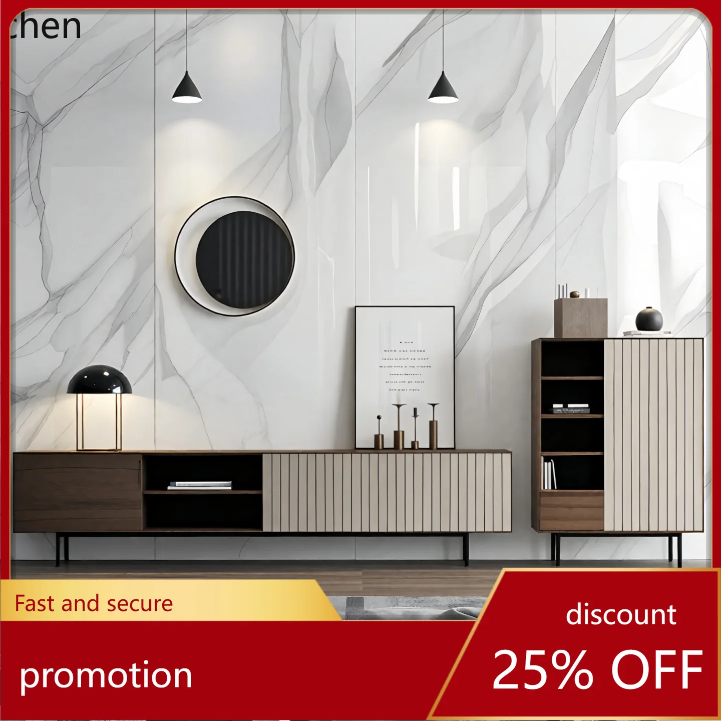 

HXL TV Cabinet Solid Wood Living Room Audiovisual Floor Cabinet Simple Modern Storage Cabinet