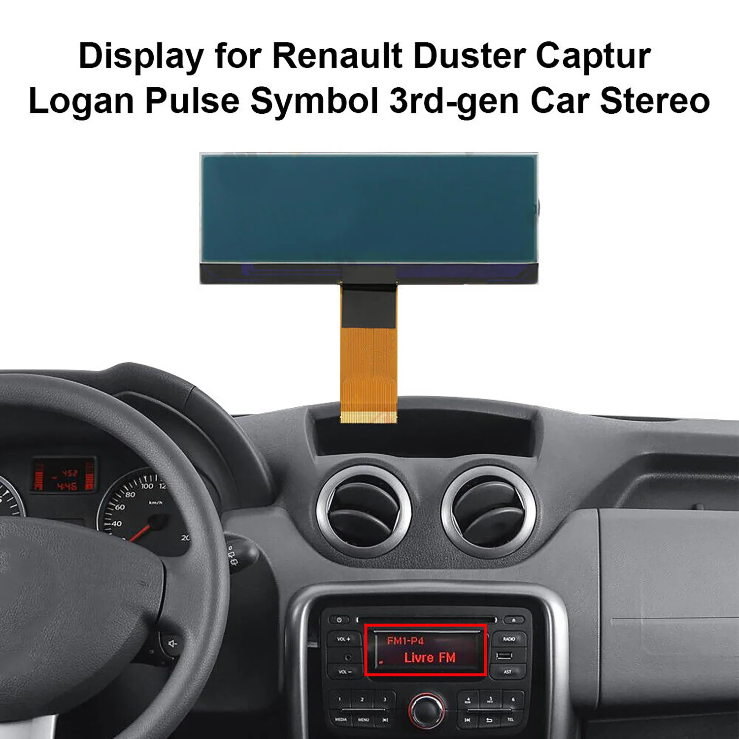 3rd-gen LCD Display Screen Car Radio Stereo Panel For Renault Duster Captur Logan Pulse Symbol AGC-1220RF-A AGC-0060RF-A