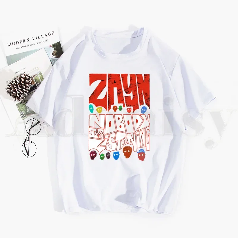 Nobody Is Listening Harajuku Zayn Malik Tshirt Hip Hop Girl Print Top Tees Harajuku Tshirts Fashion Summer T-shirt