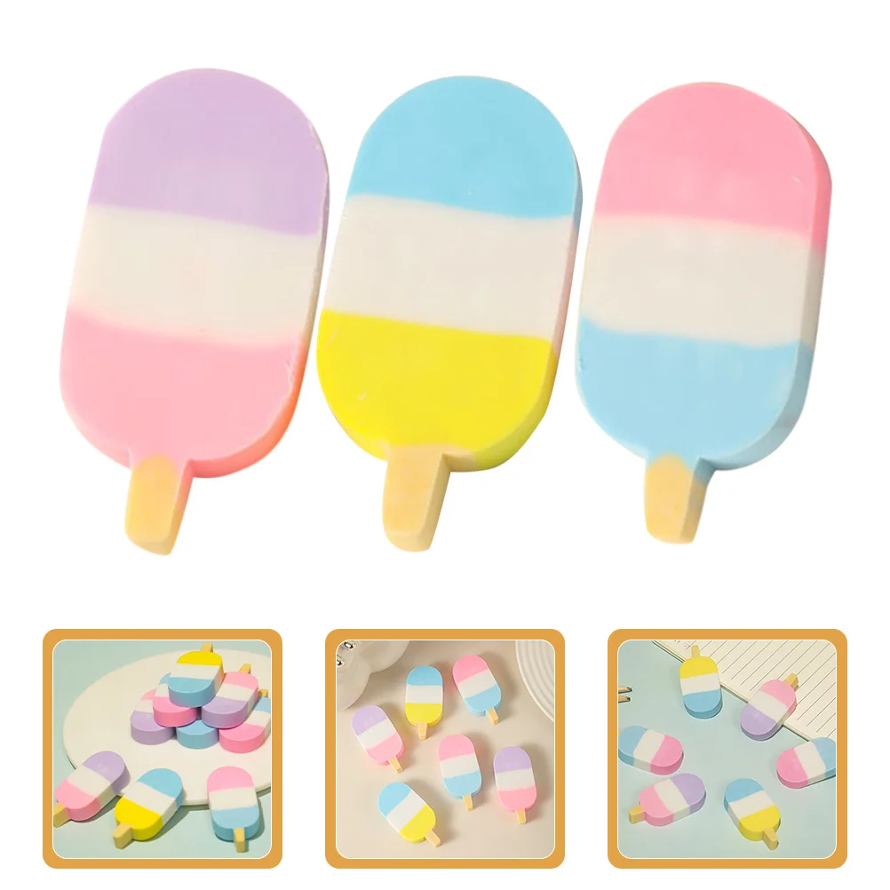 

24Pcs Ice Cream Erasers Cartoon Adorable Portable Mini Erasers for Office Drawing Bulk Decorative Gifts Drawing Accessory