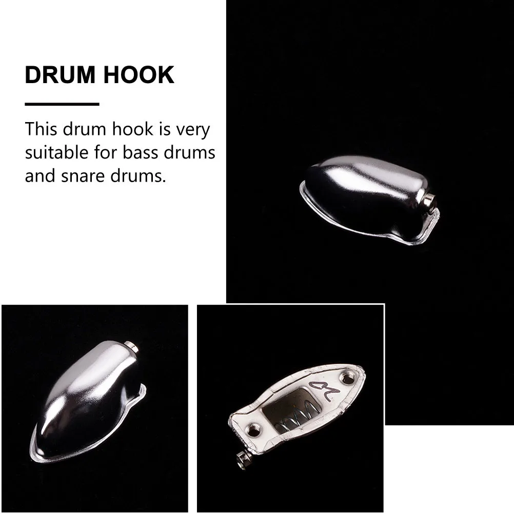 

2 Pcs Snake Drum Set Cymbal Accessories Lug Snare Lugs Bass Percussion Box Instruments Stand Hooks Claw Clamp