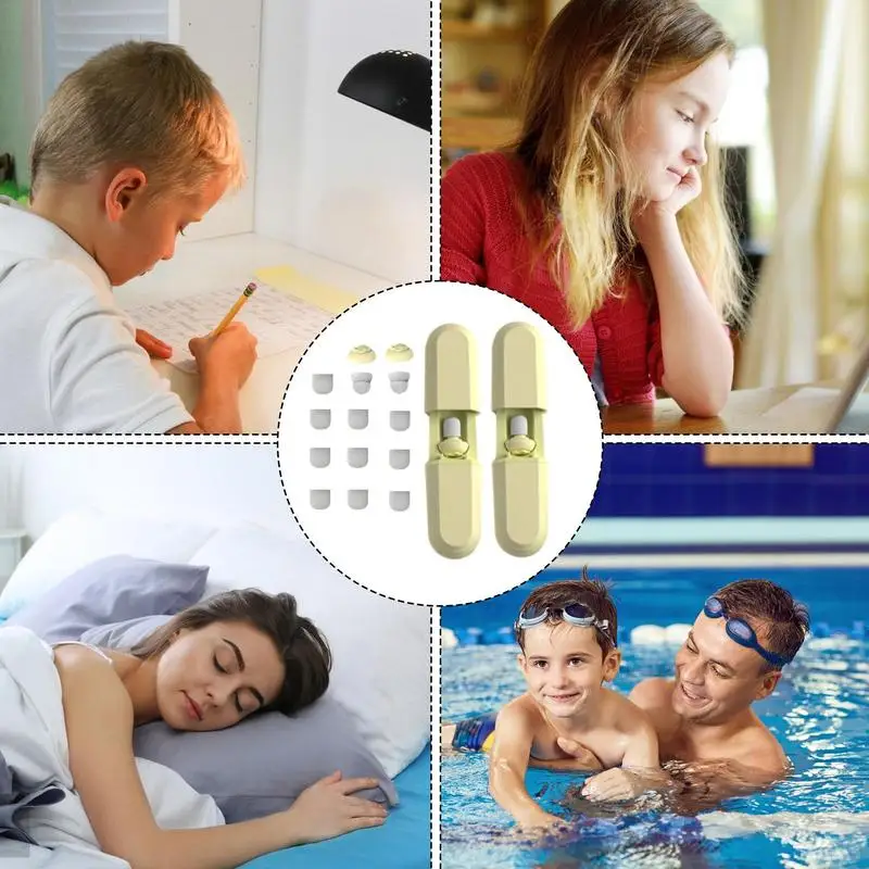 Ear Plugs For Sleeping Portable High Fidelity Concert Ear Plugs Noise Cancelling Earbuds With Boxes Sleeping Silicone Ear Plugs