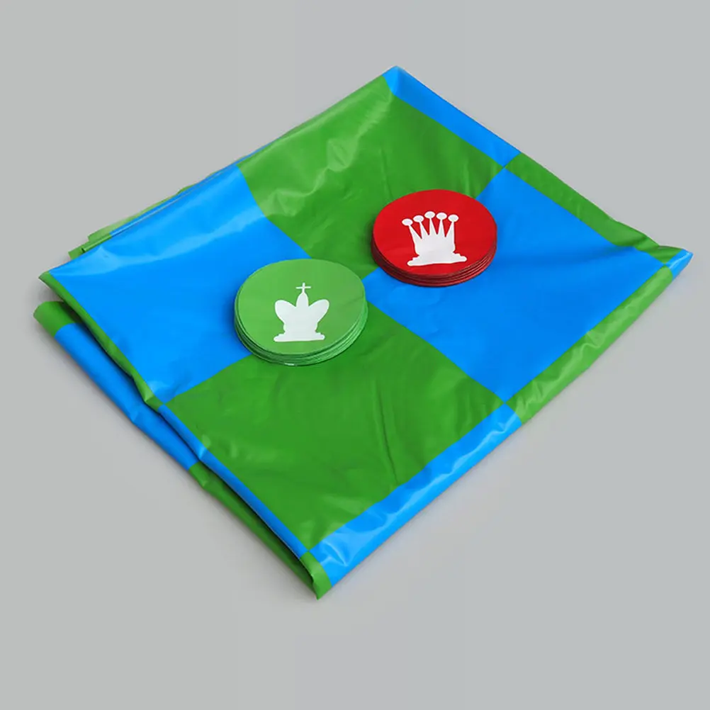 

Folding Chess Board Set PVC Portable Kit Children Educational Plaything Lightweight Outdoor Game Chess Board PVC Chessboard Kit