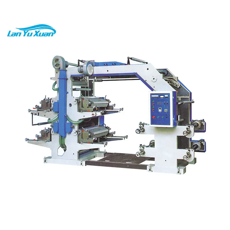 Mesin cetak Flexo jenis tumpukan Format lebar Tiongkok dengan timah Web vertikal cocok untuk pencetakan pada bahan kemasan baru