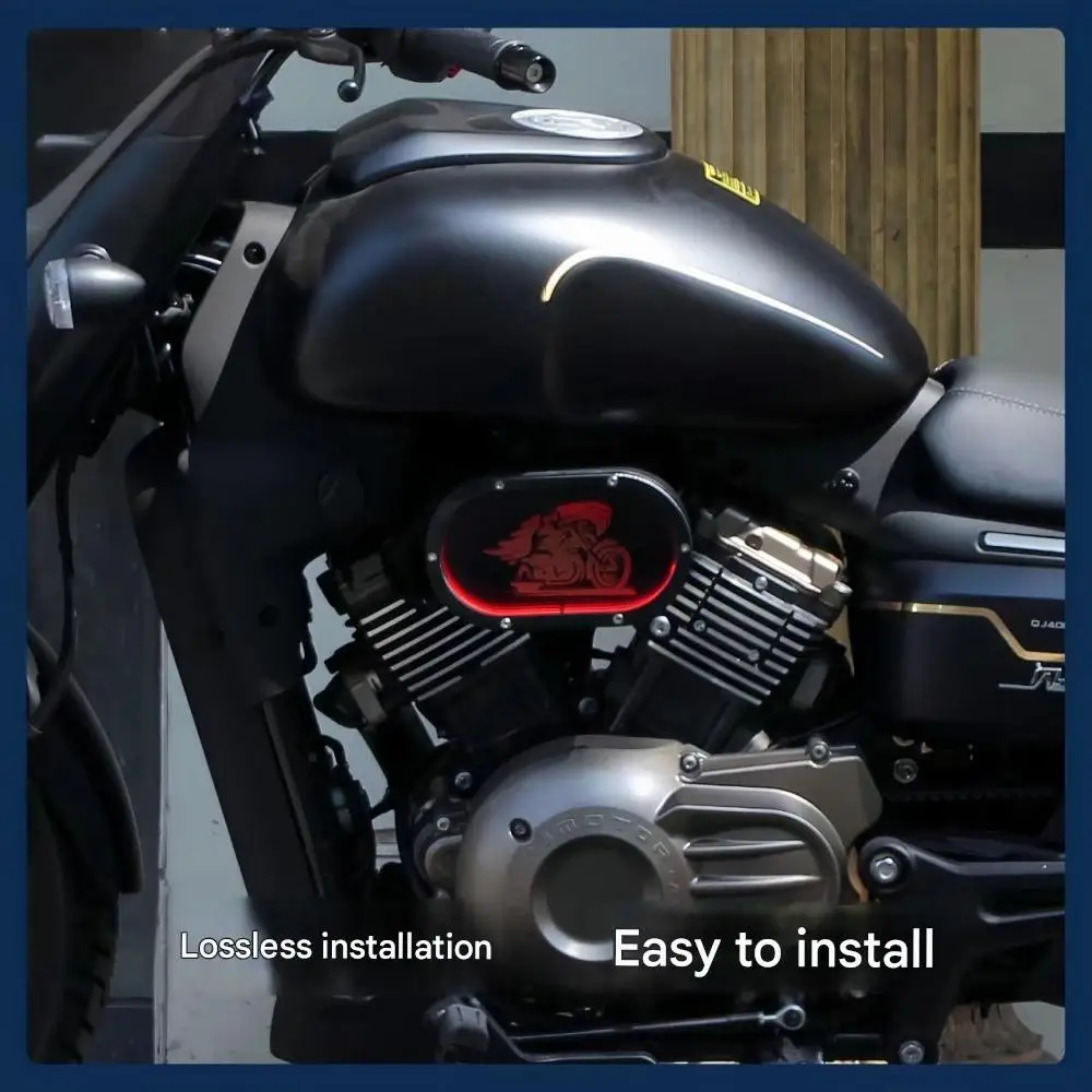 QJMOTOR SRV400 motorcycle modification: battery cover, abyss light, air filter, decorative light, aesthetic light strip accessor