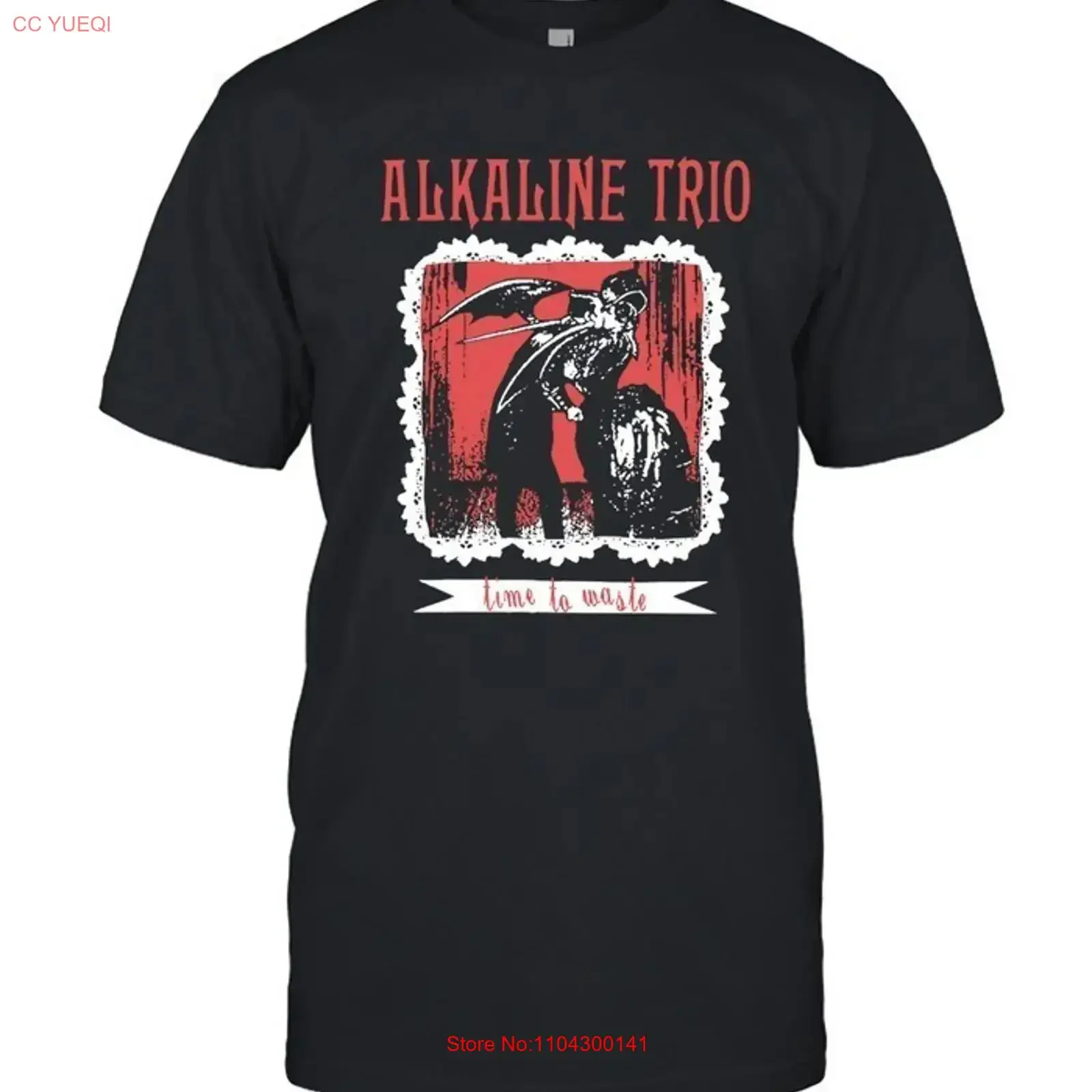 Alkaline Trio T Shirt Time To Waste Punk Rock Band Tour  vintage Washed fashion Top For Everyday Wear Slightly Breathable