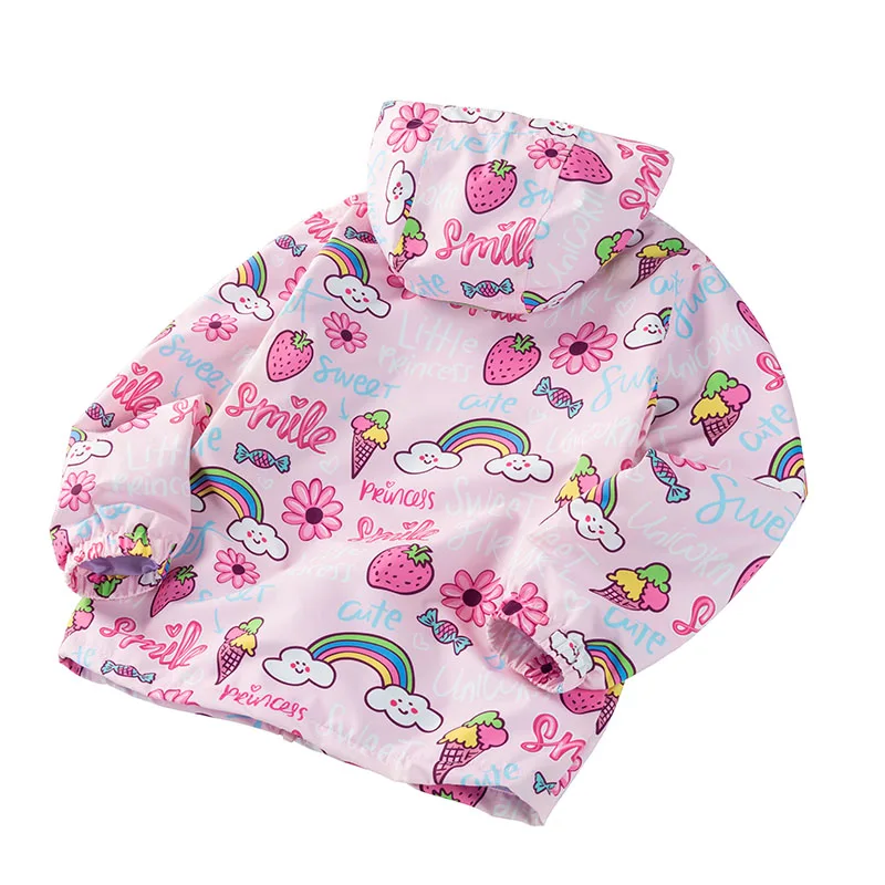 Girl Winter Jacket - Water-Resistant, Soft Fleece Lined for Cold Weather Flower Print Thermal Lined Hooded Windbreaker Jacket