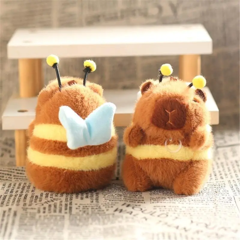 L38E Lovely Soft Plush Cartoon Keychain Flapping Wing for Bags and Keys Keyring Adorable Charm Birthday Gifts