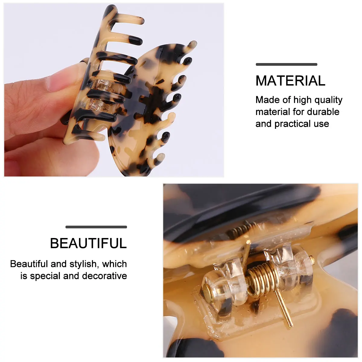 

Acetate Claw Clips Durable Hair Accessories Women Stylish Bangs Grabber Medium Charms Thick Curly Hair Decorative Gifts