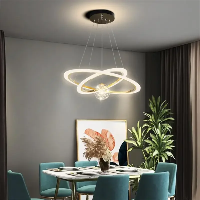 LED Acrylic Chandeliers Indoor Lighting Lamp For Living Room Bedroom Lamps Include star Decoration Lusters Lights Droppshiping