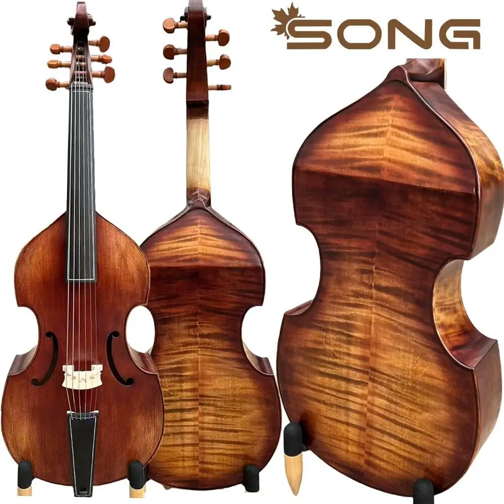 

Beautiful Brown 6 strings 27" Viola da gamba,Bass Gamba,Deep Big sound #15842