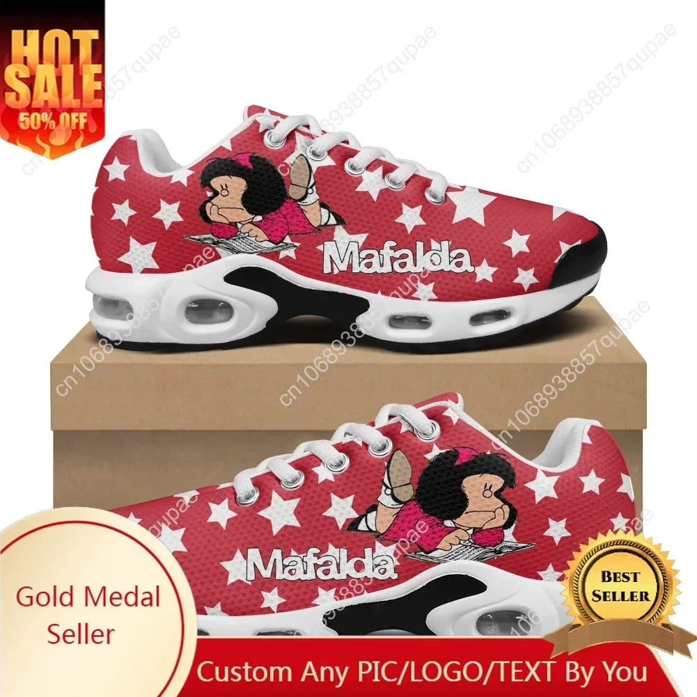 Mafalda Air Cushion Sports Sneakers Lovely Anime Shoes Mens Womens Teenager High Quality Footwear Custom Made Mesh Sneaker