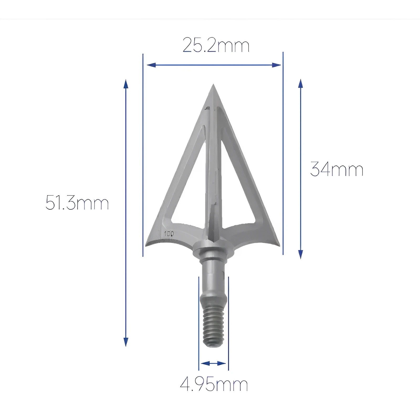 6/12/24pcs caccia Sharp Arrow Head 3 Blade tiro con l\'arco 100 Grain Broadhead punta di freccia In lega inossidabile punte a vite tiro