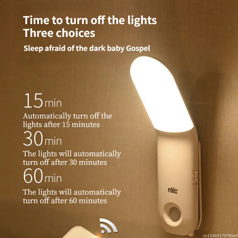 Youpin-Luz LED NVC con Sensor de movimiento para pasillo, luz nocturna de inducción magnética para mesita de noche, luces nocturnas de emergencia para armario