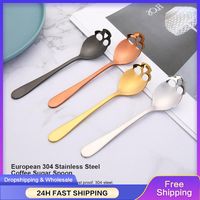 1PCS Skull Spoon Coffee Teaspoon whipped coffee Steel Mixing Dessert Novelty Drink Tableware Kitchen Tools Wholesale