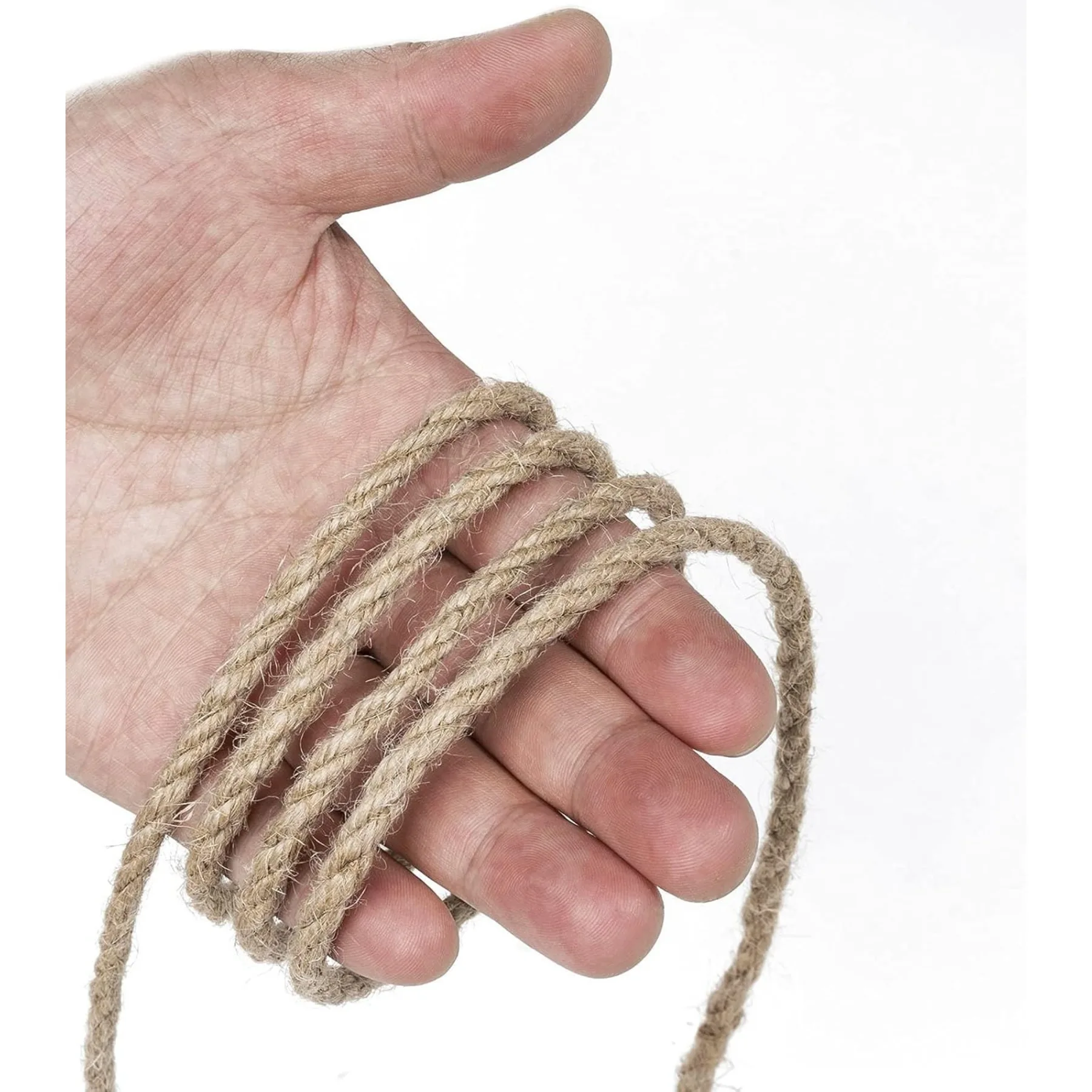 Шпагат 5 мм, большой рулон натуральной веревки 328 футов, сверхпрочная и толстая пеньковая веревка для поделок своими руками, садоводства, веревки
