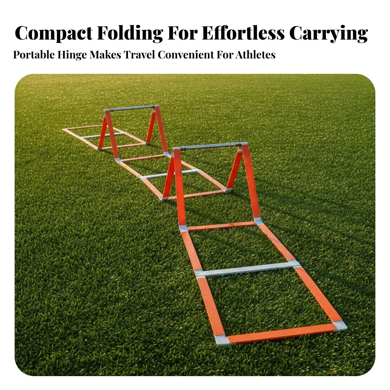 11 Section Training Ladder Foldable Frame for Soccer Speed Work and Hurdle Practice for Team Athletes