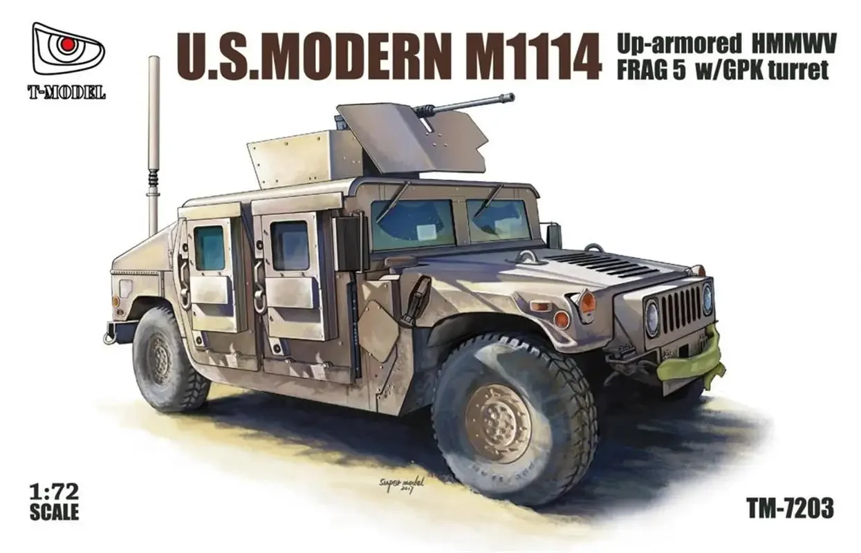 

T-MODEL TM7203 1/72 U S HMMWV M1114 FRAG5 Model Kit Assemble