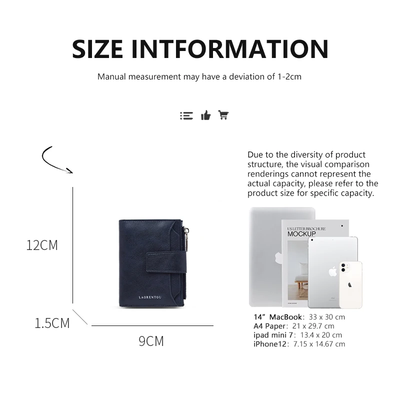 Laorentou carteira masculina de alta qualidade couro moda curto titular do cartão carteira casual vintage moeda bolsa