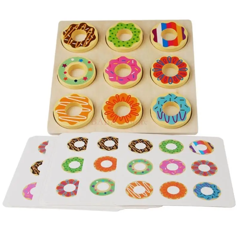 

C9GB Realistic Donuts Playset for Kids Stimulating Educational Toy Encourages Fine Motor Skills