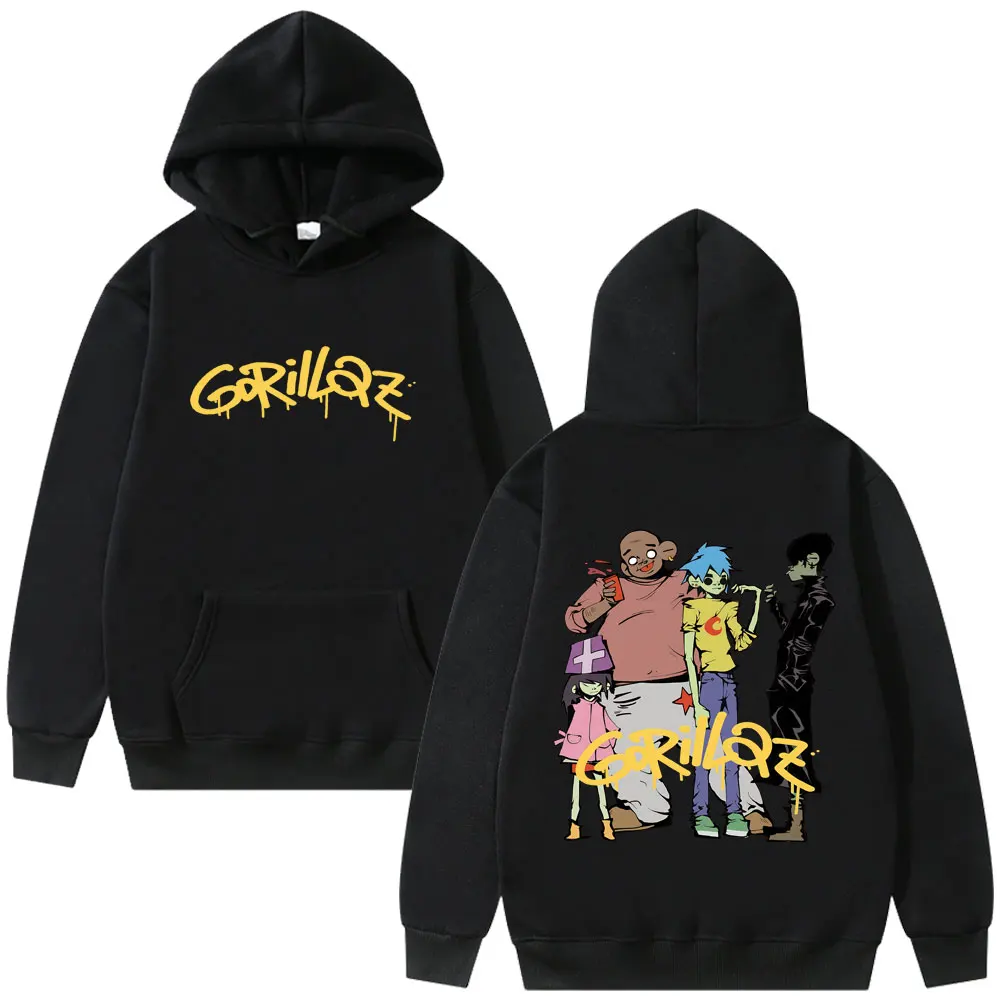

Alternative Rock Band Gorillaz Hoodie Men Women Hip Hop Fashion Vintage Pullover Hoodies Men's Gothic Oversized Cool Streetwear