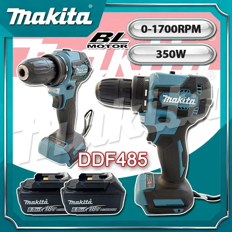 

Аккумуляторный многофункциональный шуруповерт Makita DDF485 10 мм LXT, ударный, бесщеточный, перезаряжаемый, компактный